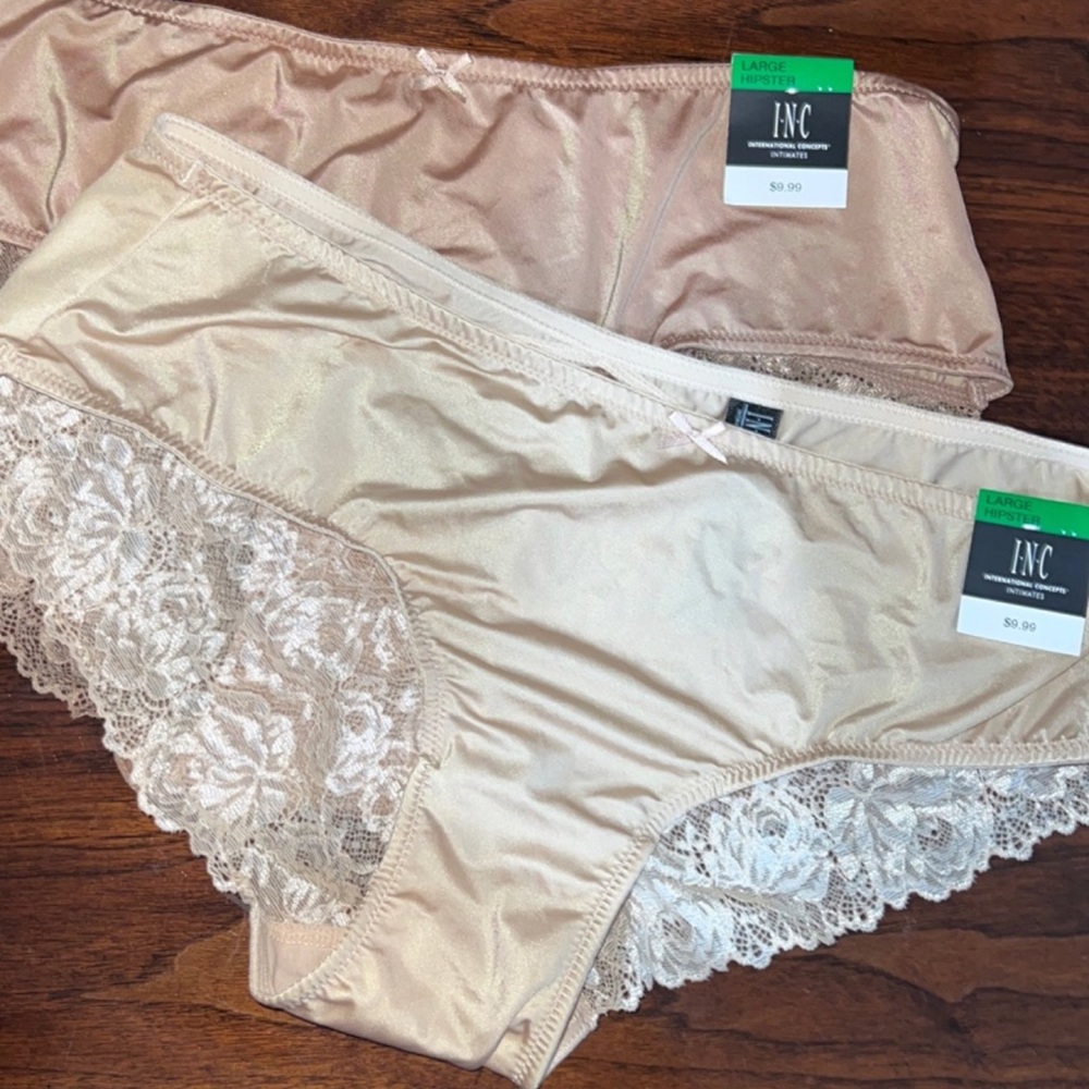 2 Large Hipster Panties NWT